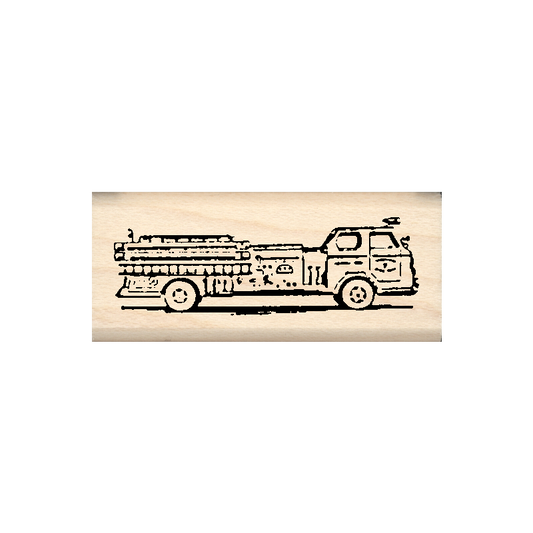 Fire Engine Rubber Stamp .75" x 1.75" block