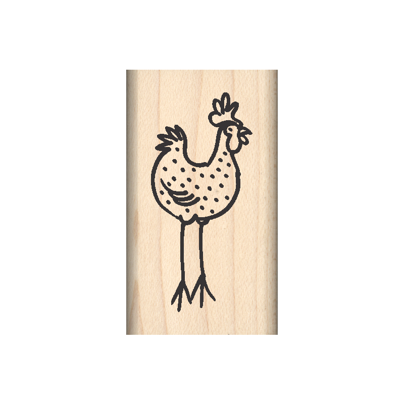 Rooster Rubber Stamp 1" x 1.75" block