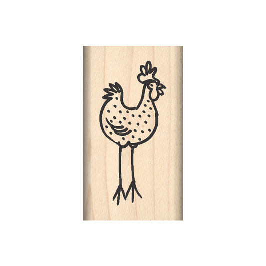 Rooster Rubber Stamp 1" x 1.75" block