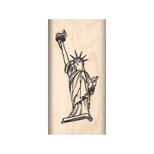 Statue of Liberty Rubber Stamp 1" x 2" block