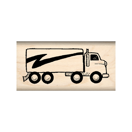 Truck Rubber Stamp 1" x 2" block