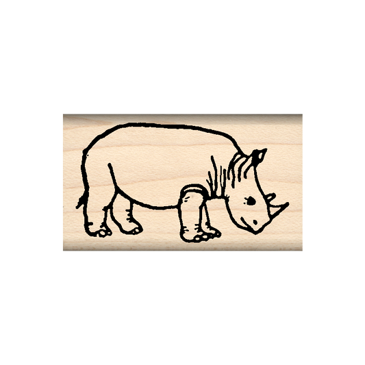 Rhino Rubber Stamp 1" x 1.75" block