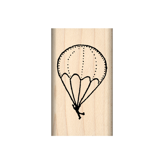 Parachute Rubber Stamp 1" x 1.75" block
