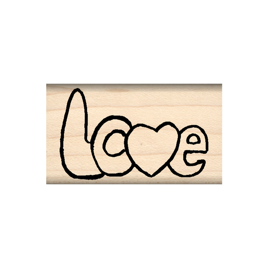 Love Rubber Stamp 1" x 1.75" block