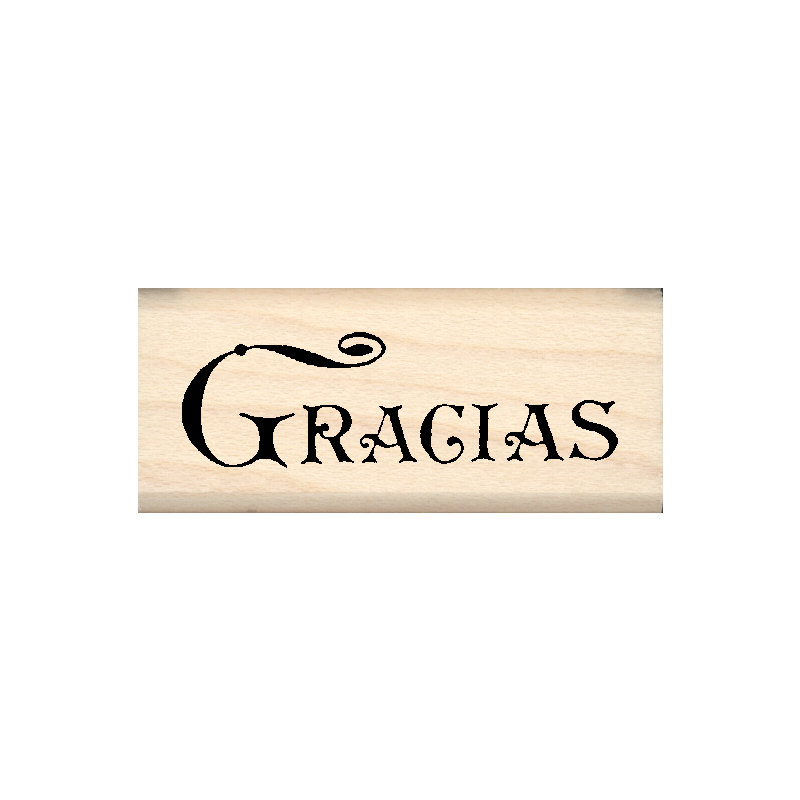 Gracias Rubber Stamp 1" x 1.75" block