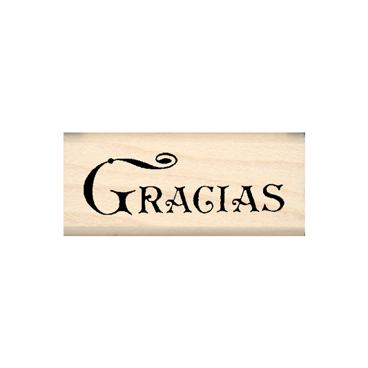 Gracias Rubber Stamp 1" x 1.75" block