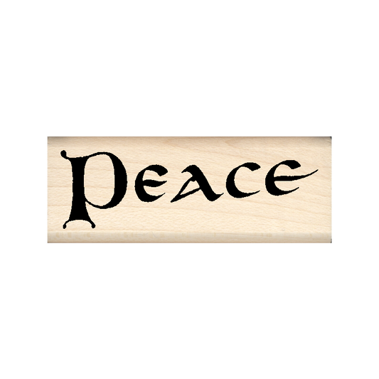 Peace Rubber Stamp .75" x 2" block