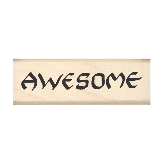 Awesome Rubber Stamp 1" x 2" block