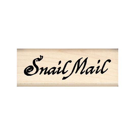 Snail Mail Rubber Stamp .75" x 2" block