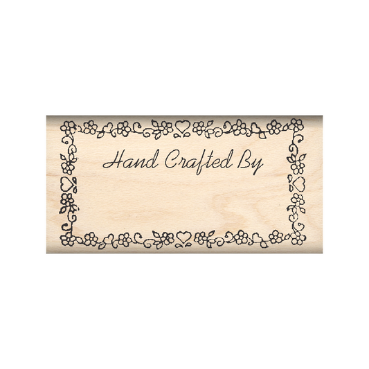 Hand Crafted by Rubber Stamp 1" x 2" block