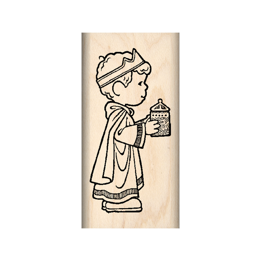 Wise Man 3 Christmas Nativity Rubber Stamp 1" x 1.75" block
