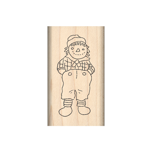 Rag Doll Boy Rubber Stamp 1" x 1.75" block