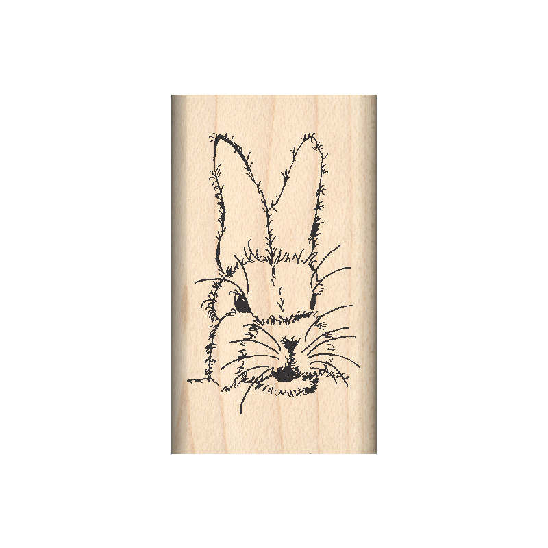 Rabbit Rubber Stamp 1" x 1.75" block