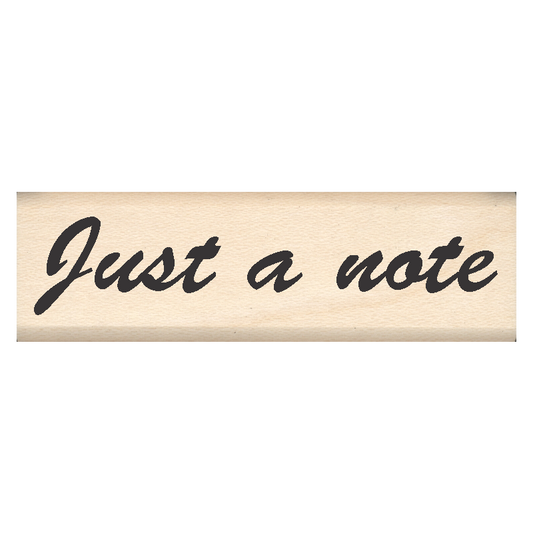 Just a Note Rubber Stamp .75" x 2.5" block