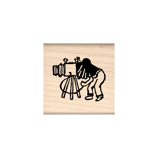 Photographer Rubber Stamp 1.5" x 1.5" block
