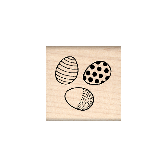 Easter Eggs Rubber Stamp 1.5" x 1.5" block
