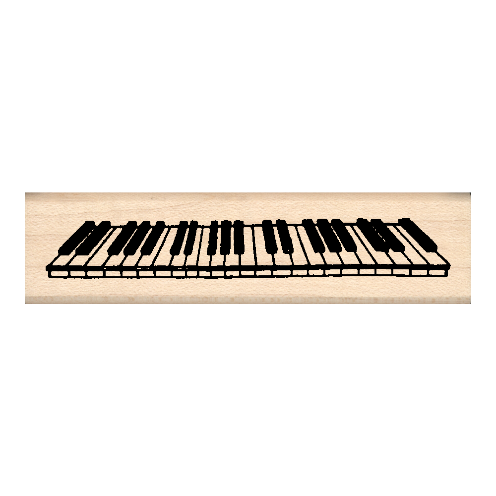 Keyboard Rubber Stamp .75" x 3" block