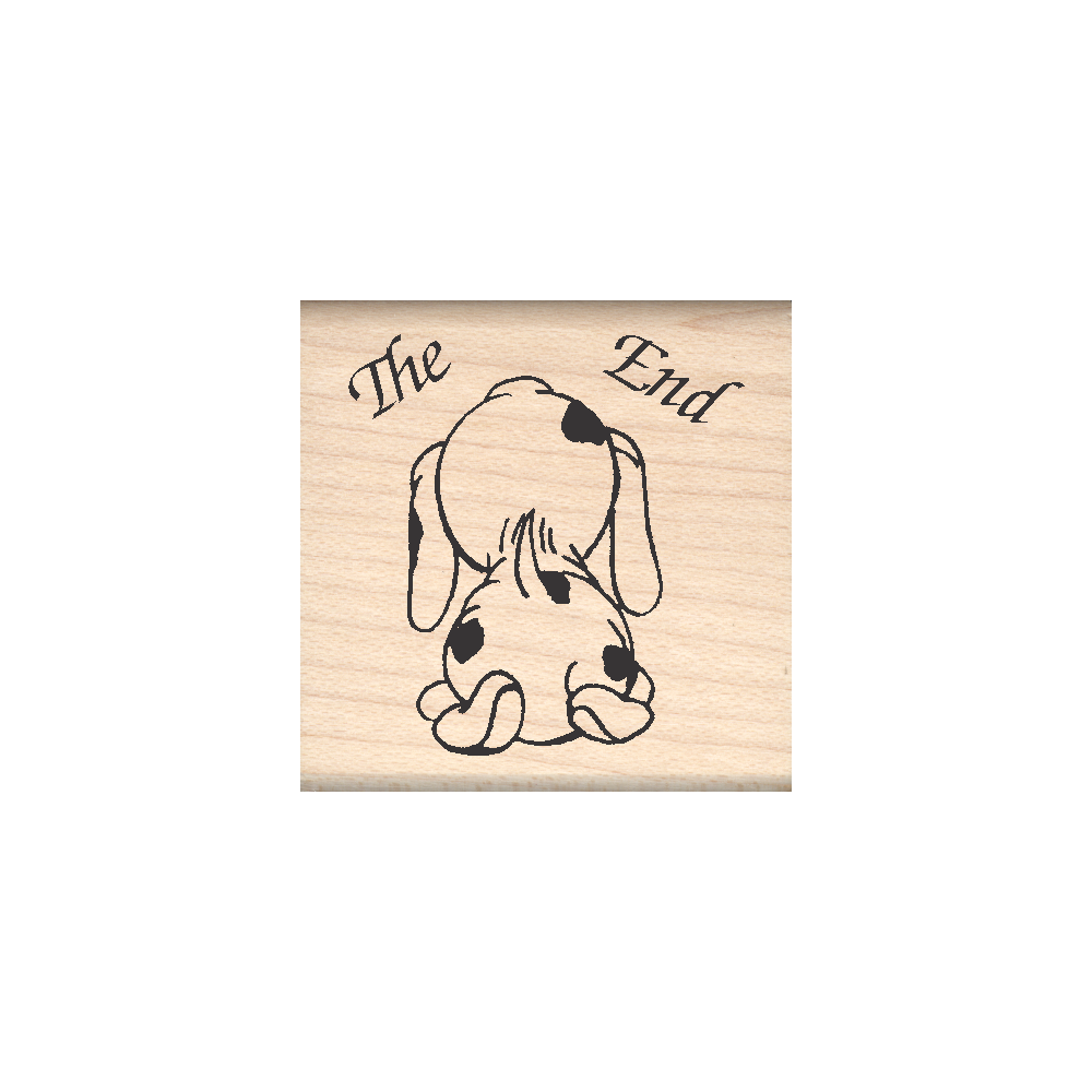 The End Rubber Stamp 1.5" x 1.5" block