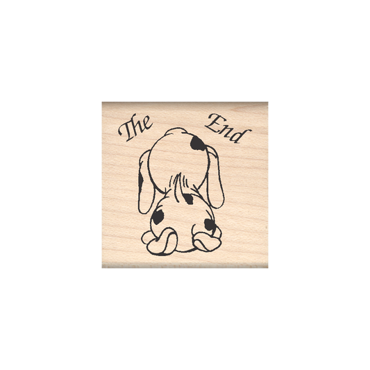 The End Rubber Stamp 1.5" x 1.5" block