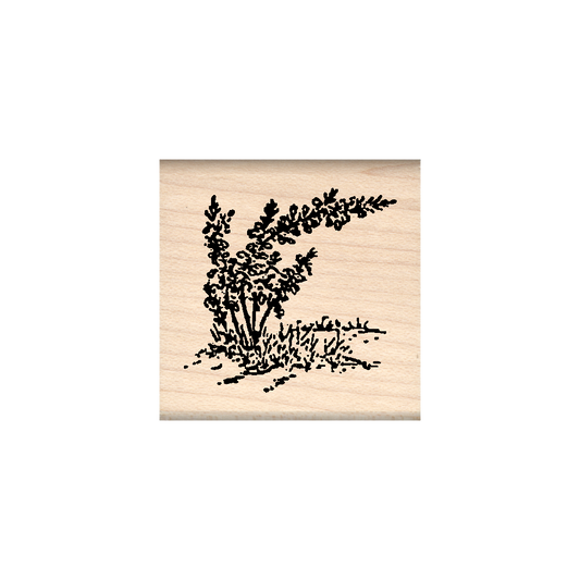 Heather Rubber Stamp 1.5" x 1.5" block