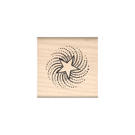 Starburst Rubber Stamp 1.5" x 1.5" block