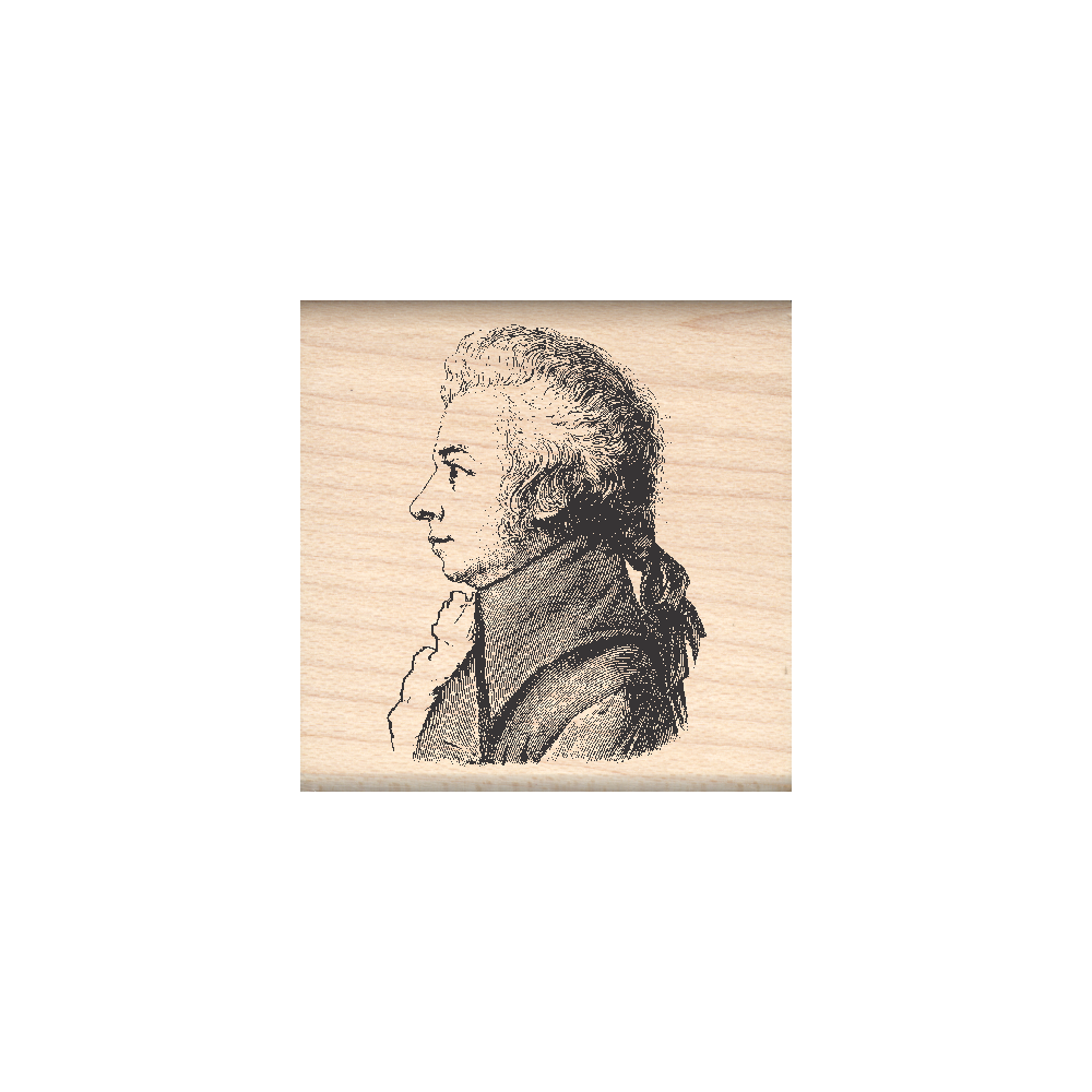 Mozart Rubber Stamp 1.5" x 1.5" block