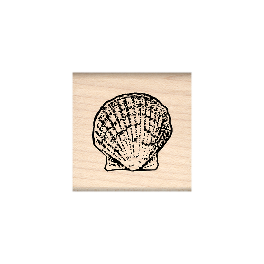 Shell Rubber Stamp 1.5" x 1.5" block