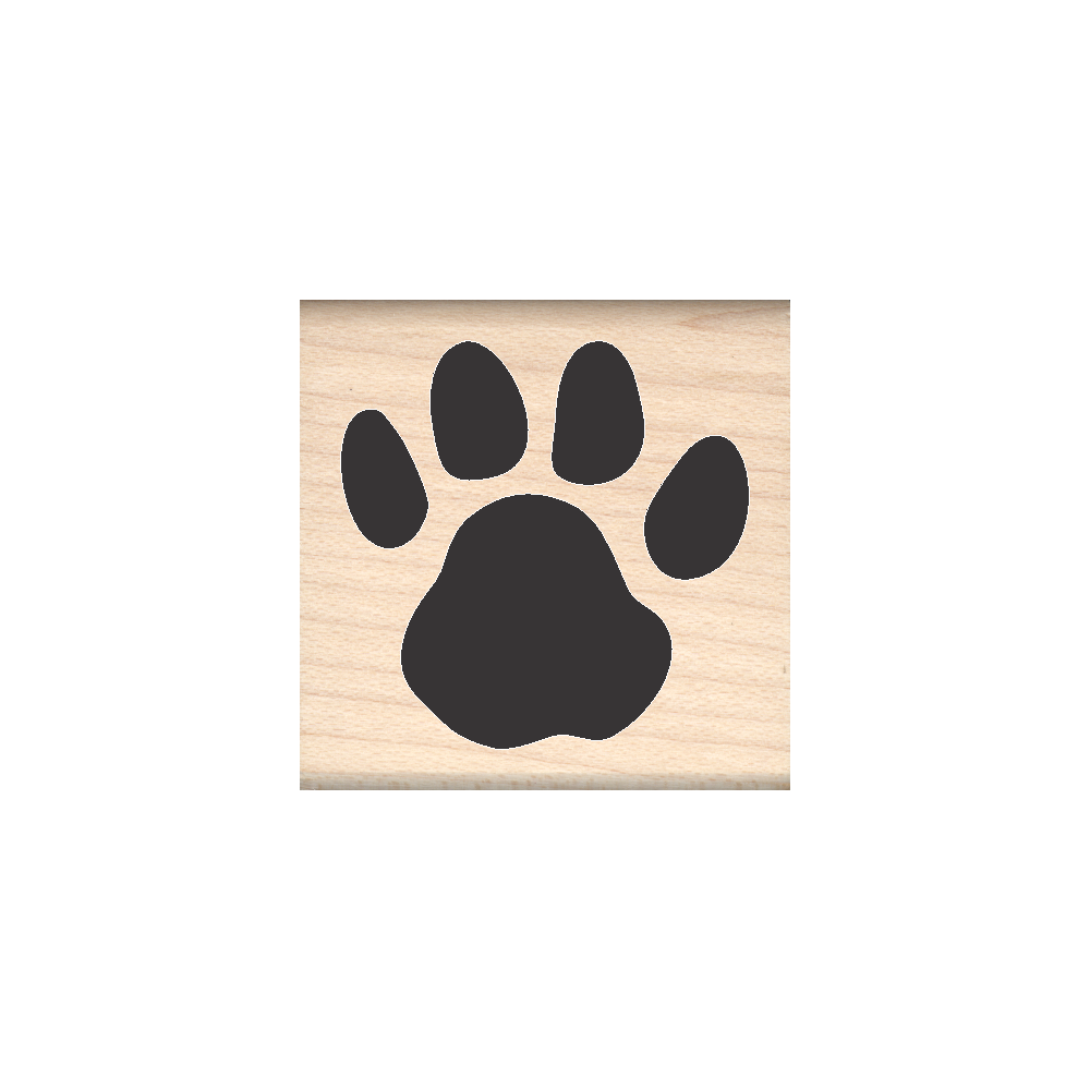 Paw Rubber Stamp 1.5" x 1.5" block