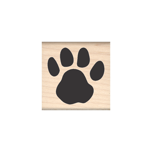 Paw Rubber Stamp 1.5" x 1.5" block