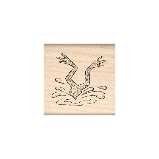 Frog Rubber Stamp 1.5" x 1.5" block