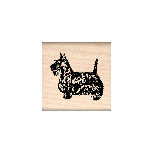 Scottish Terrier Rubber Stamp 1.5" x 1.5" block
