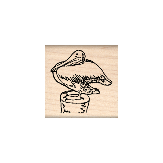Pelican Rubber Stamp 1.5" x 1.5" block