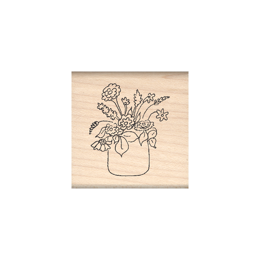 Herbs Rubber Stamp 1.5" x 1.5" block