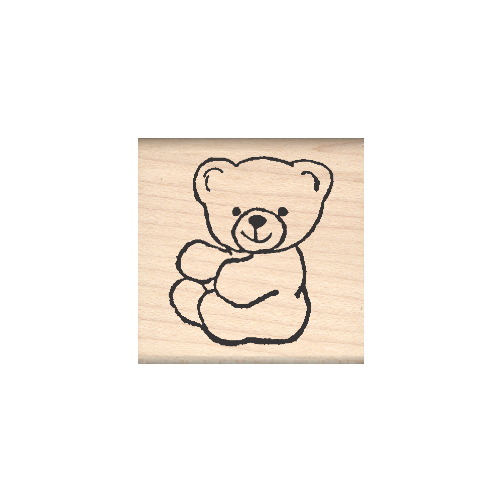 Bear Rubber Stamp 1.5" x 1.5" block