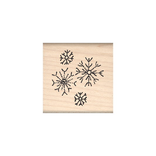 Snowflakes Rubber Stamp 1.5" x 1.5" block