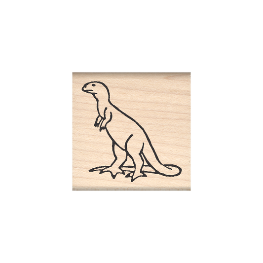 Dinosaur Rubber Stamp 1.5" x 1.5" block