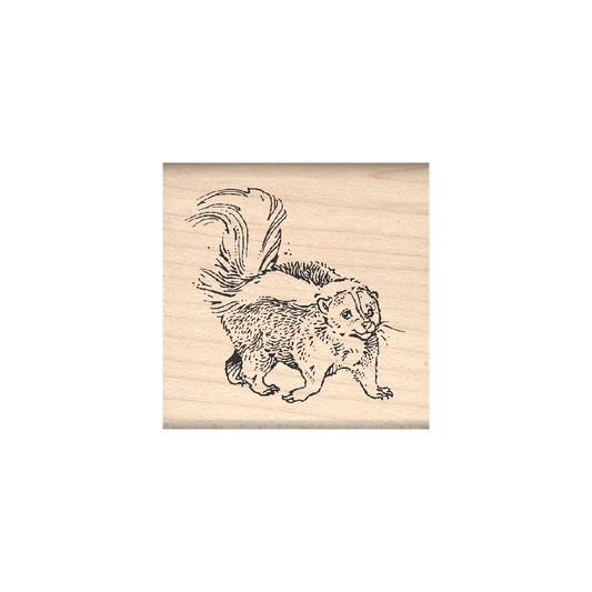 Skunk Rubber Stamp 1.5" x 1.5" block