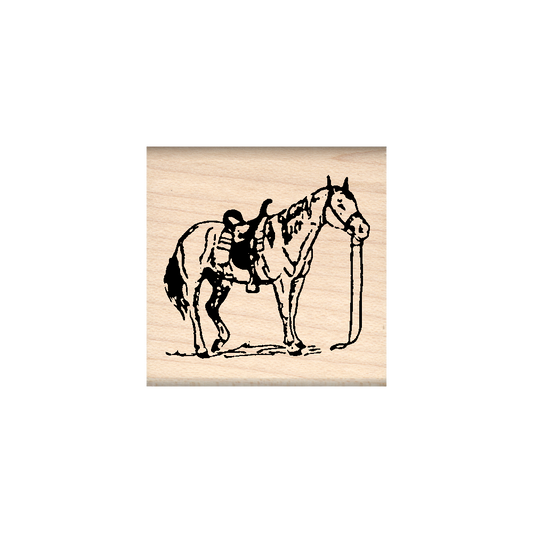 Horse Rubber Stamp 1.5" x 1.5" block