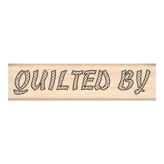 Quilted by Rubber Stamp 1" x 3" block