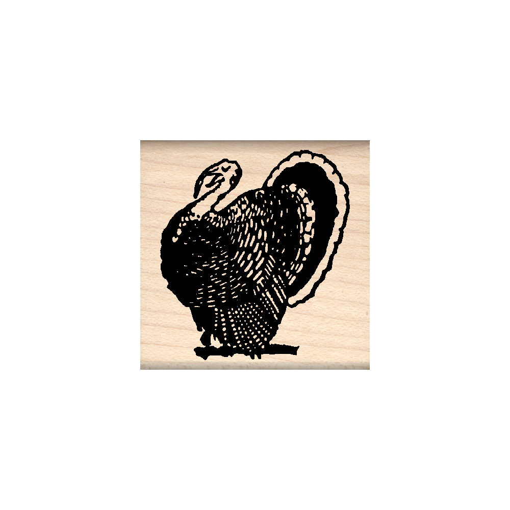 Turkey Rubber Stamp 1.5" x 1.5" block