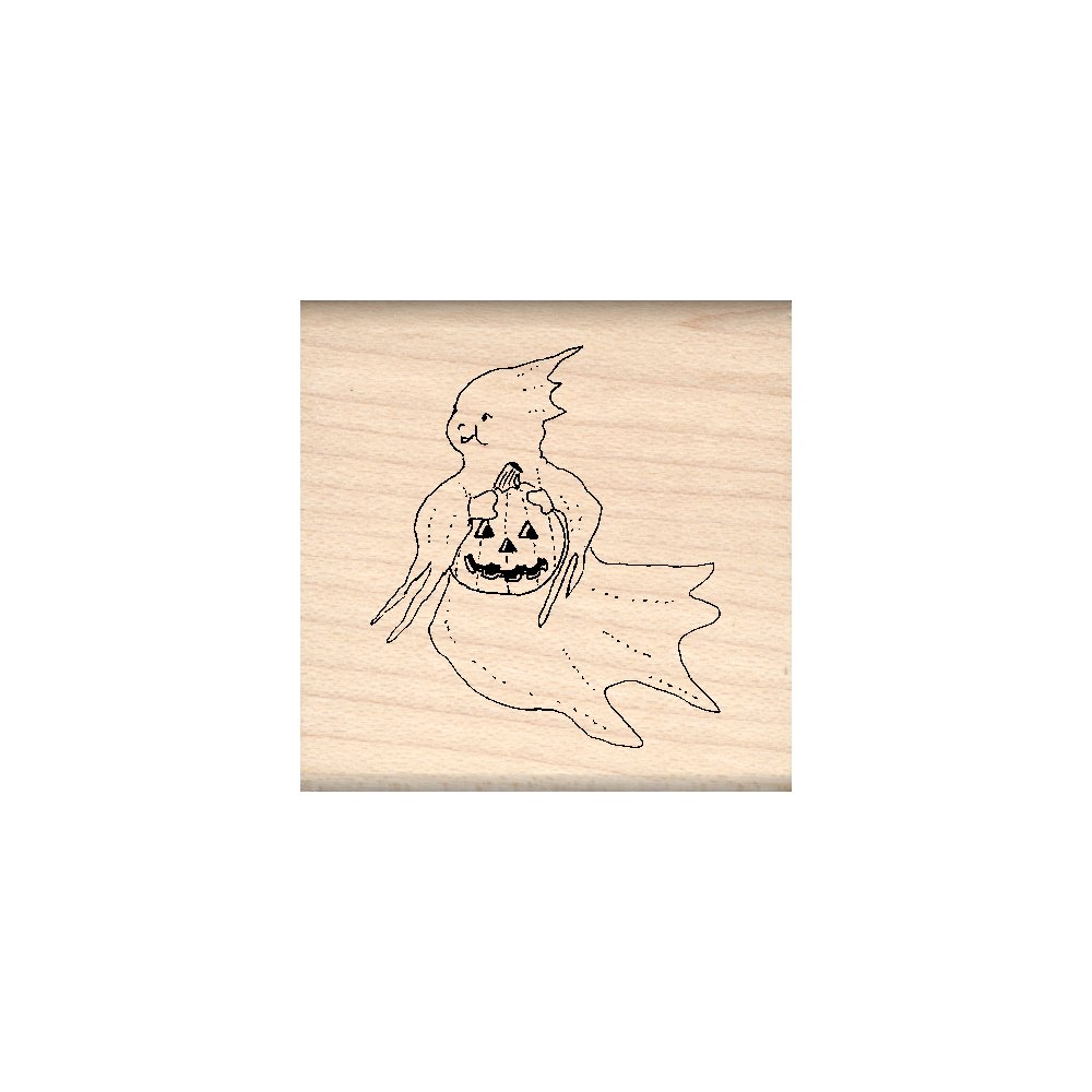 Ghost Rubber Stamp 1.5" x 1.5" block