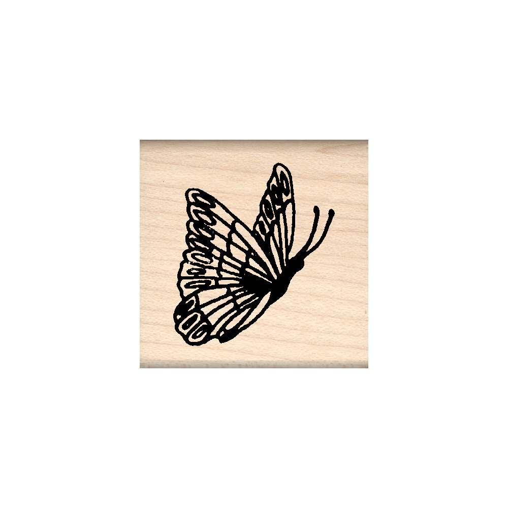 Butterfly Rubber Stamp 1.5" x 1.5" block