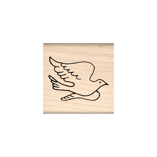 Dove Rubber Stamp 1.5" x 1.5" block