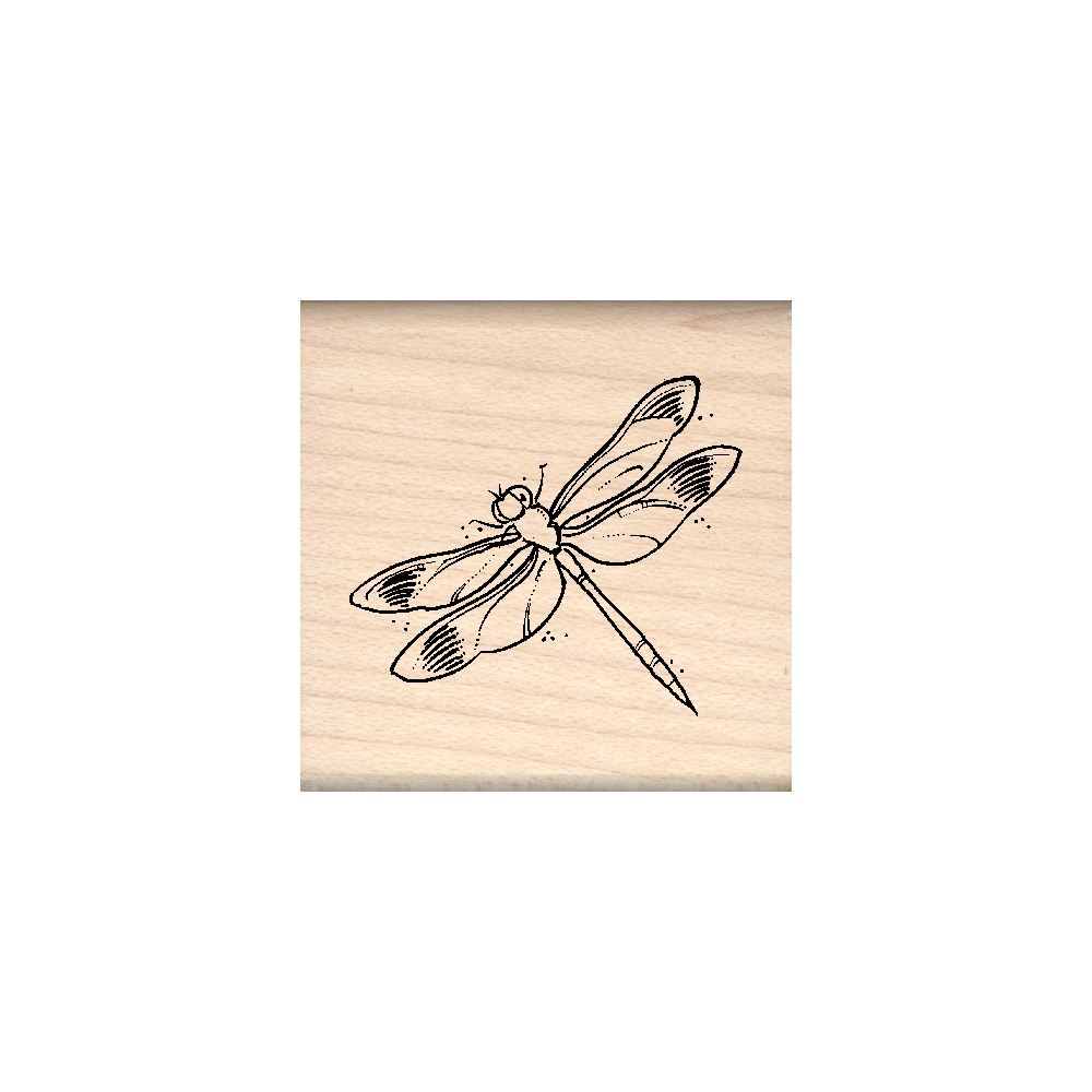 Dragonfly Rubber Stamp 1.5" x 1.5" block