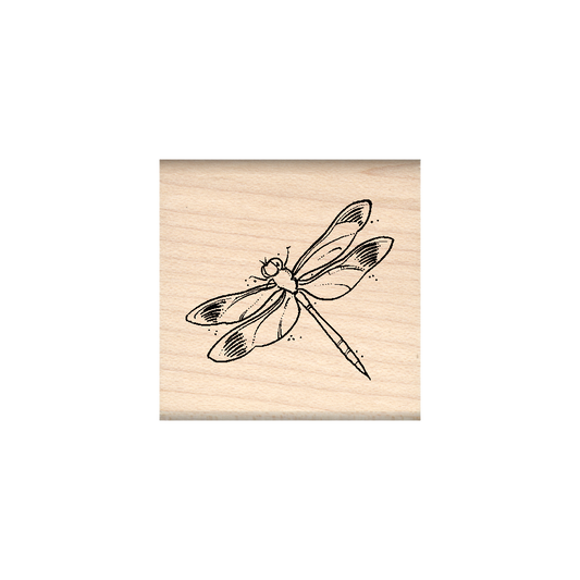 Dragonfly Rubber Stamp 1.5" x 1.5" block