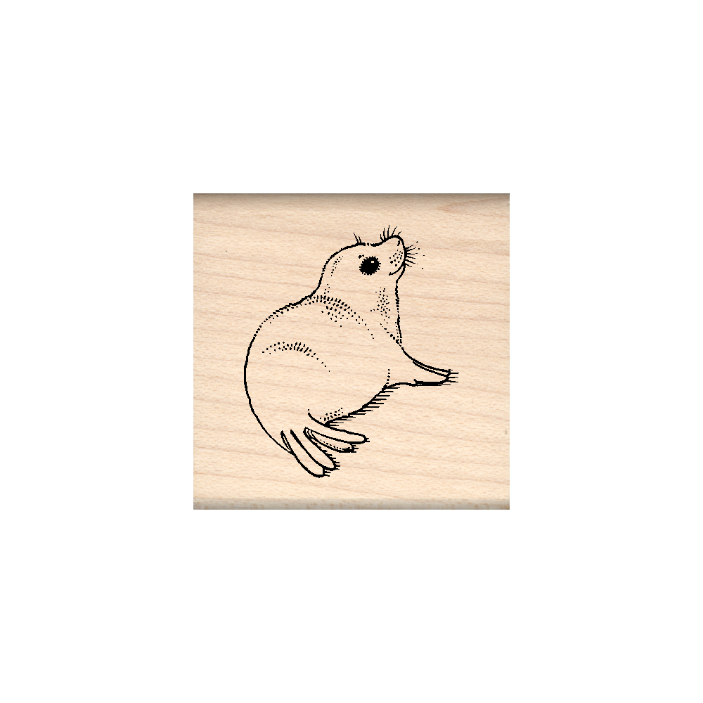 Seal Rubber Stamp 1.5" x 1.5" block