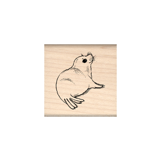 Seal Rubber Stamp 1.5" x 1.5" block