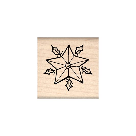 Star Rubber Stamp 1.5" x 1.5" block