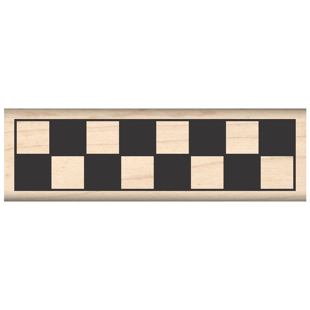 Checkerboard Rubber Stamp 1" x 3.25" block