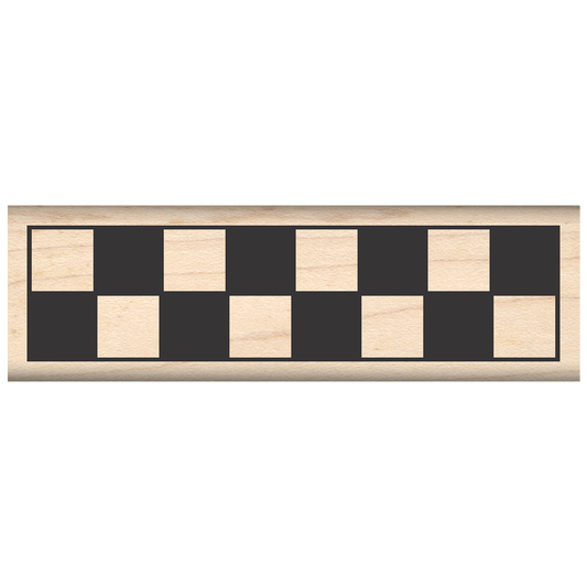 Checkerboard Rubber Stamp 1" x 3.25" block